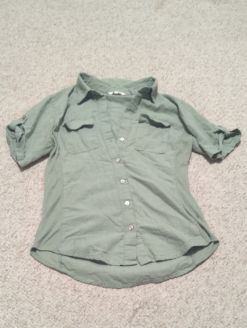 Cavalini Sage Green Button-Down Shirt